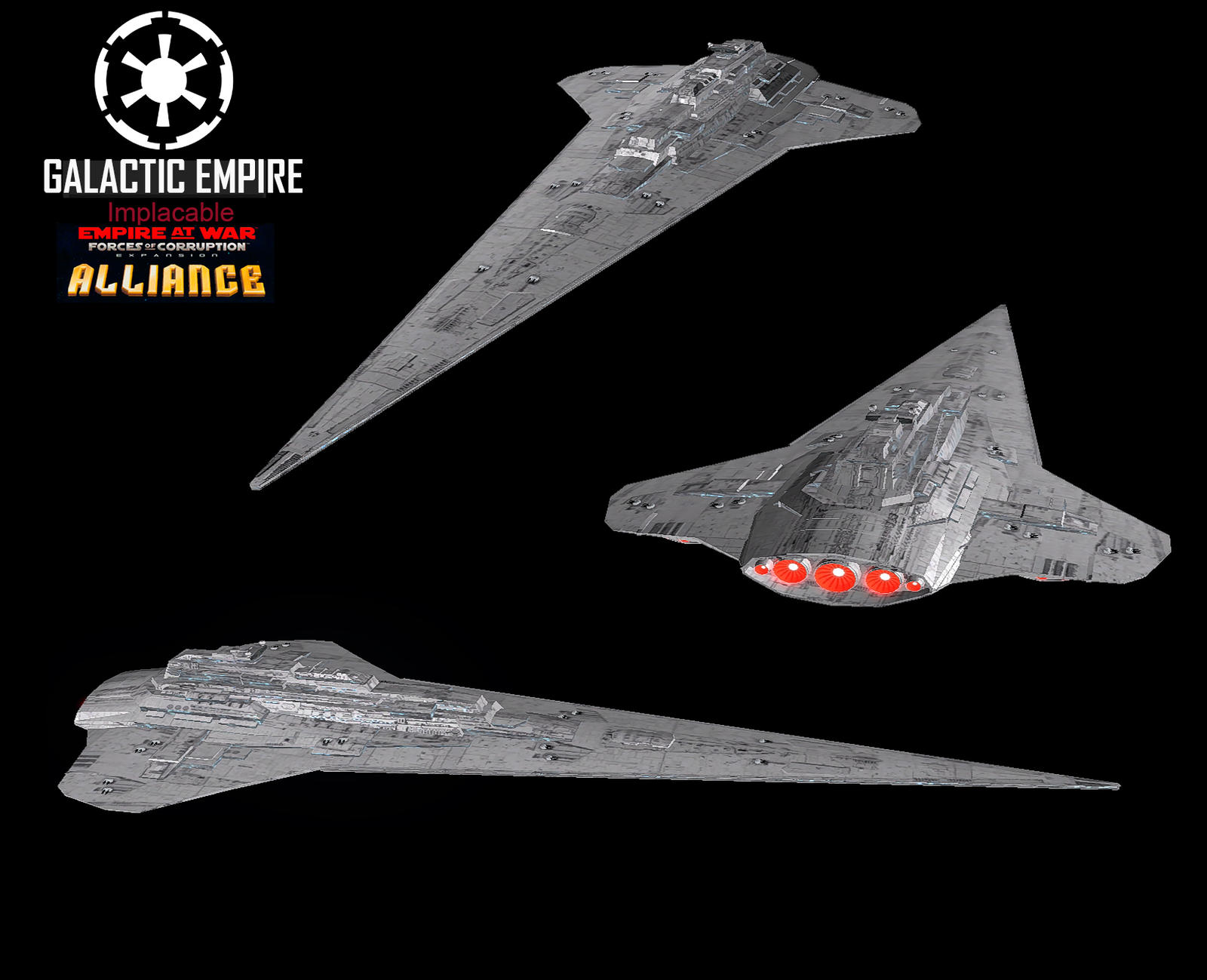 Star Wars – Empire at War – FOC Alliance – Implacable with turrets Star Wars – Empire at War – FOC Alliance – Implacable with turrets
