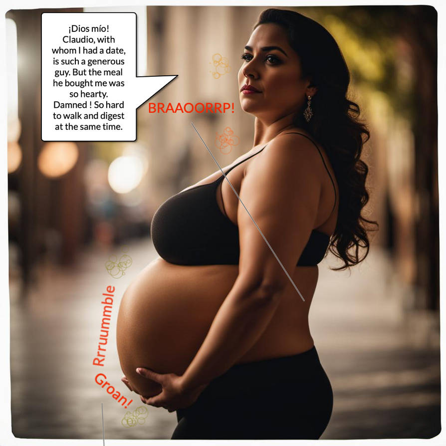 Stuffed Belly Latina Woman By Claudiobellyfan On Deviantart