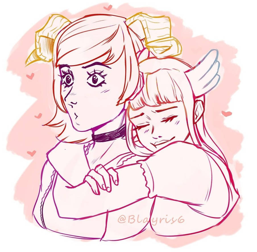Hug Devil Angel hugs devil by blandypup32 by mixelstone on DeviantArt