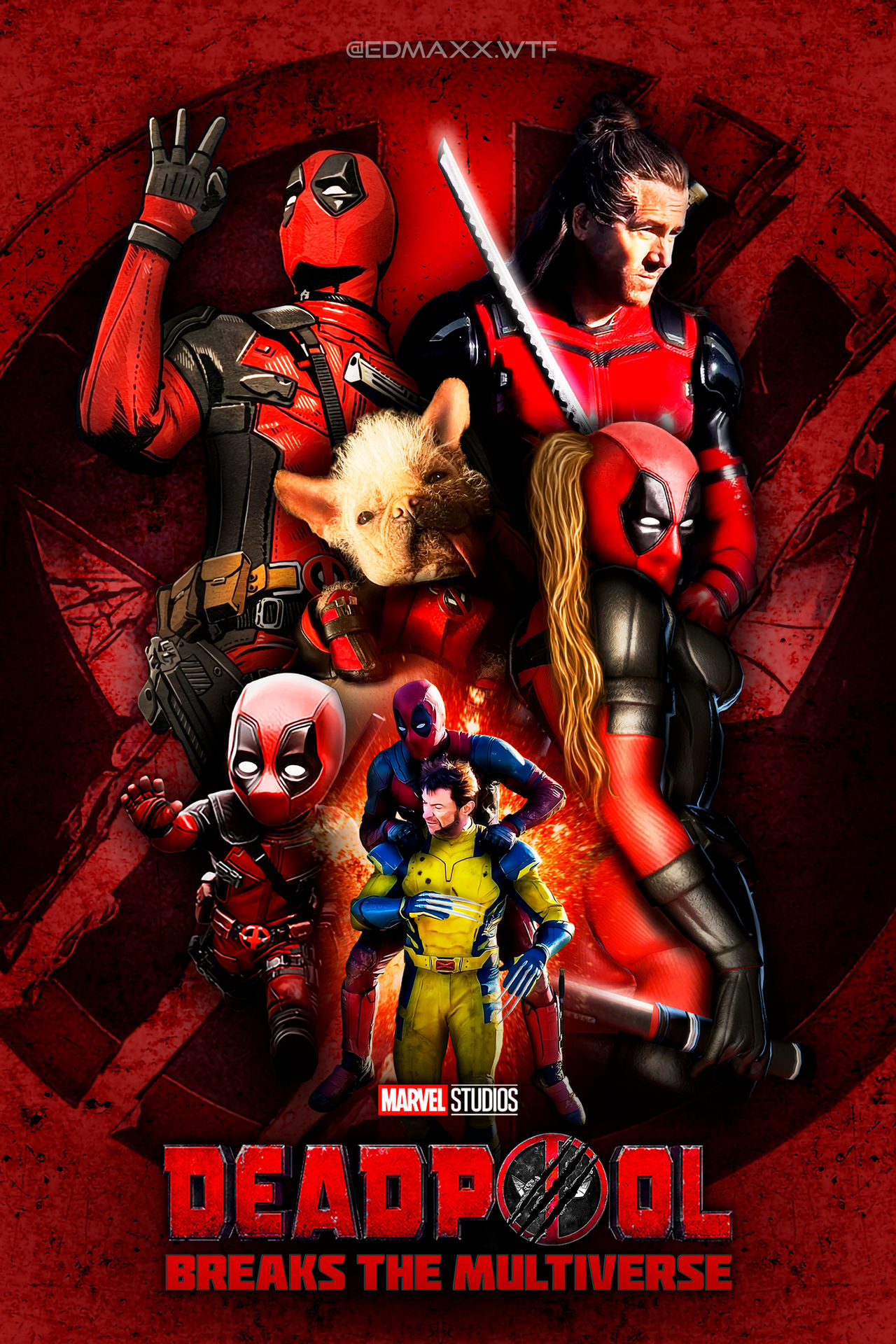 Deadpool Multiverse Rift Deadpool 3 'Breaks The Multiverse' Poster Artwork by edmaxxwtf on ...