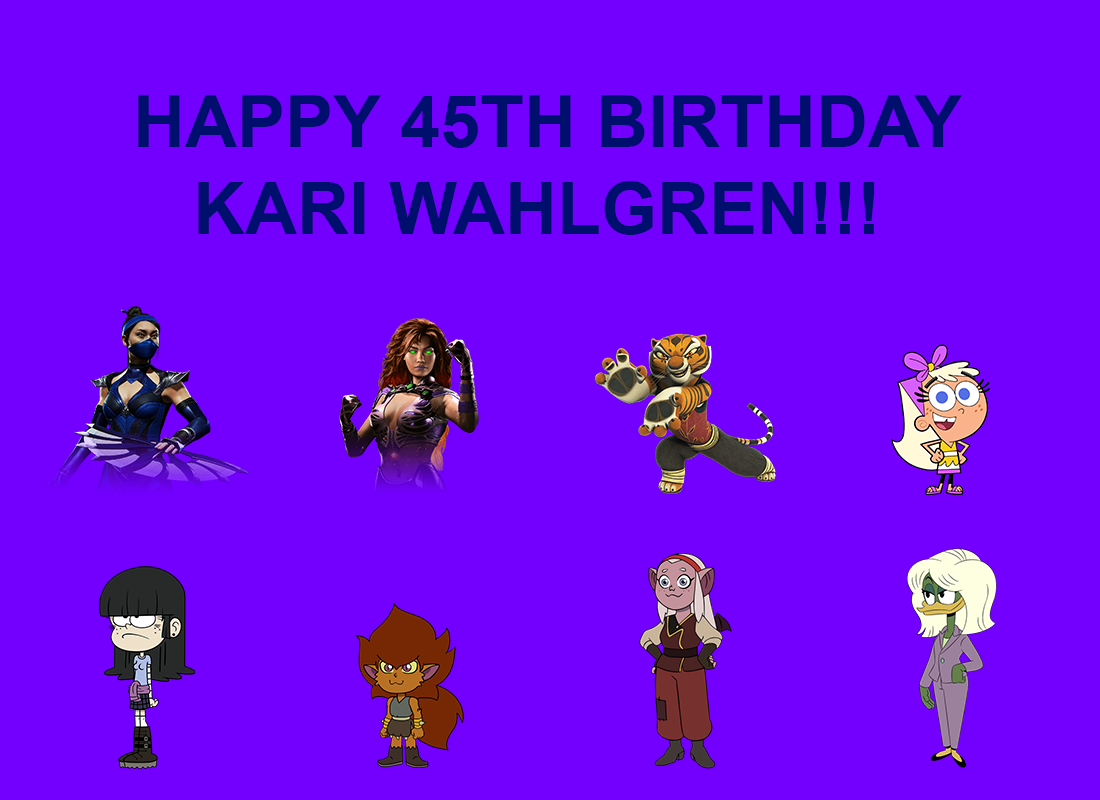 Happy Birthday Kari Wahlgren! by JTom09 on DeviantArt