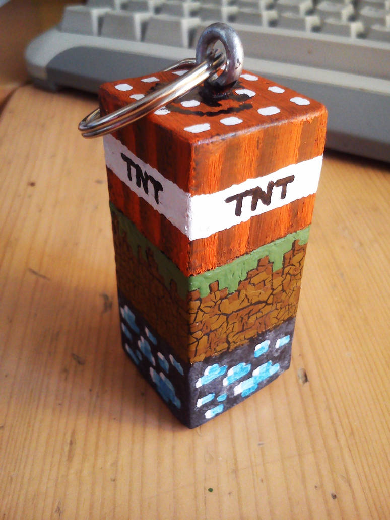 Minecraft blocks keychain by 2auu on DeviantArt