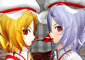 Remilia and Flandre Pocky Game