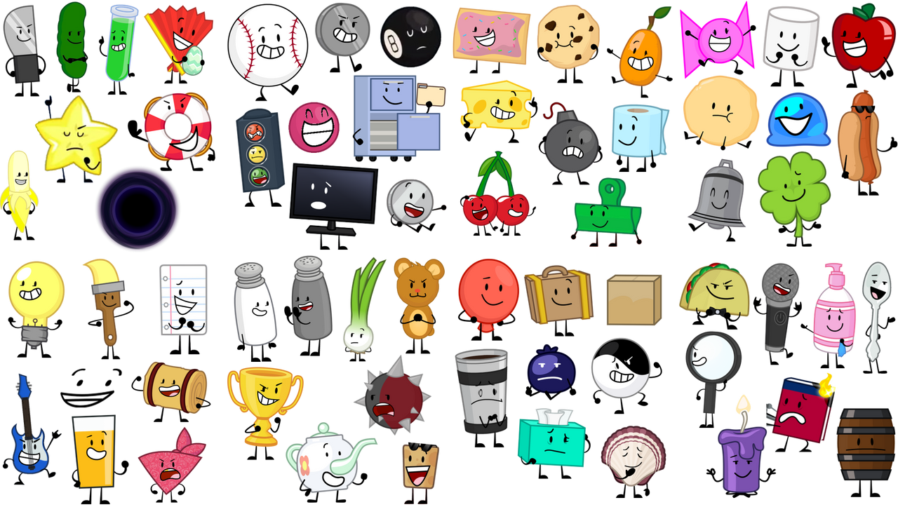 All 64 Inanimate Insanity Characters by skinnybeans17 on DeviantArt