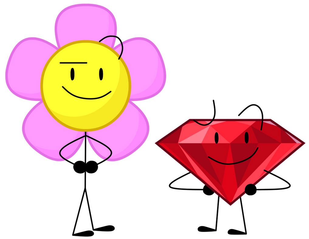 Ruby Bfsi Flower and Ruby from Battle for Dream Island by skinnybeans17 on DeviantArt