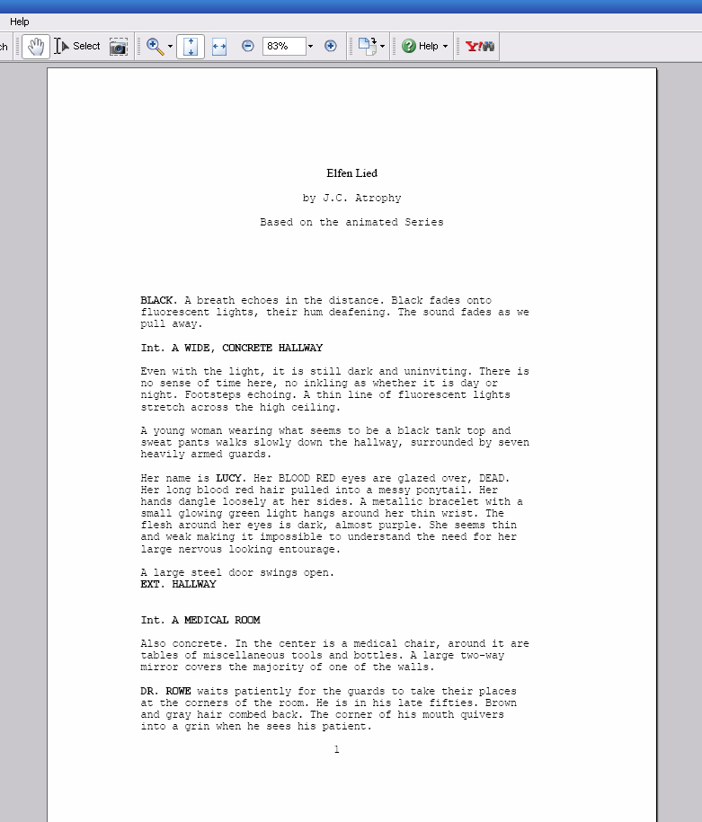elfen lied live action script? by aforsakenshad0w on DeviantArt