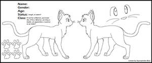 Cat Reference Sheet Lineart