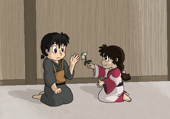 Little Miroku and Sango