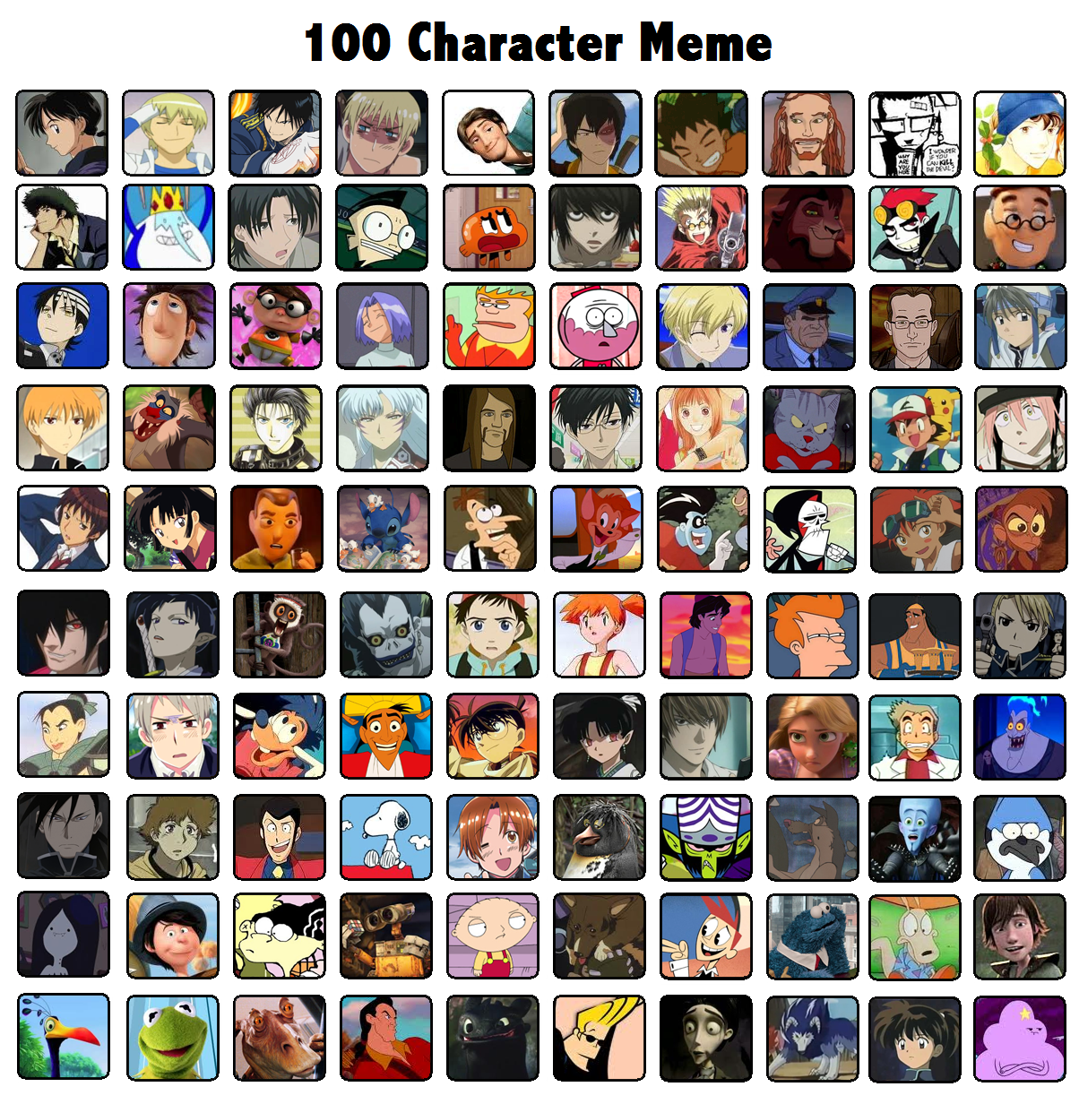 Favorite Characters Meme Thing