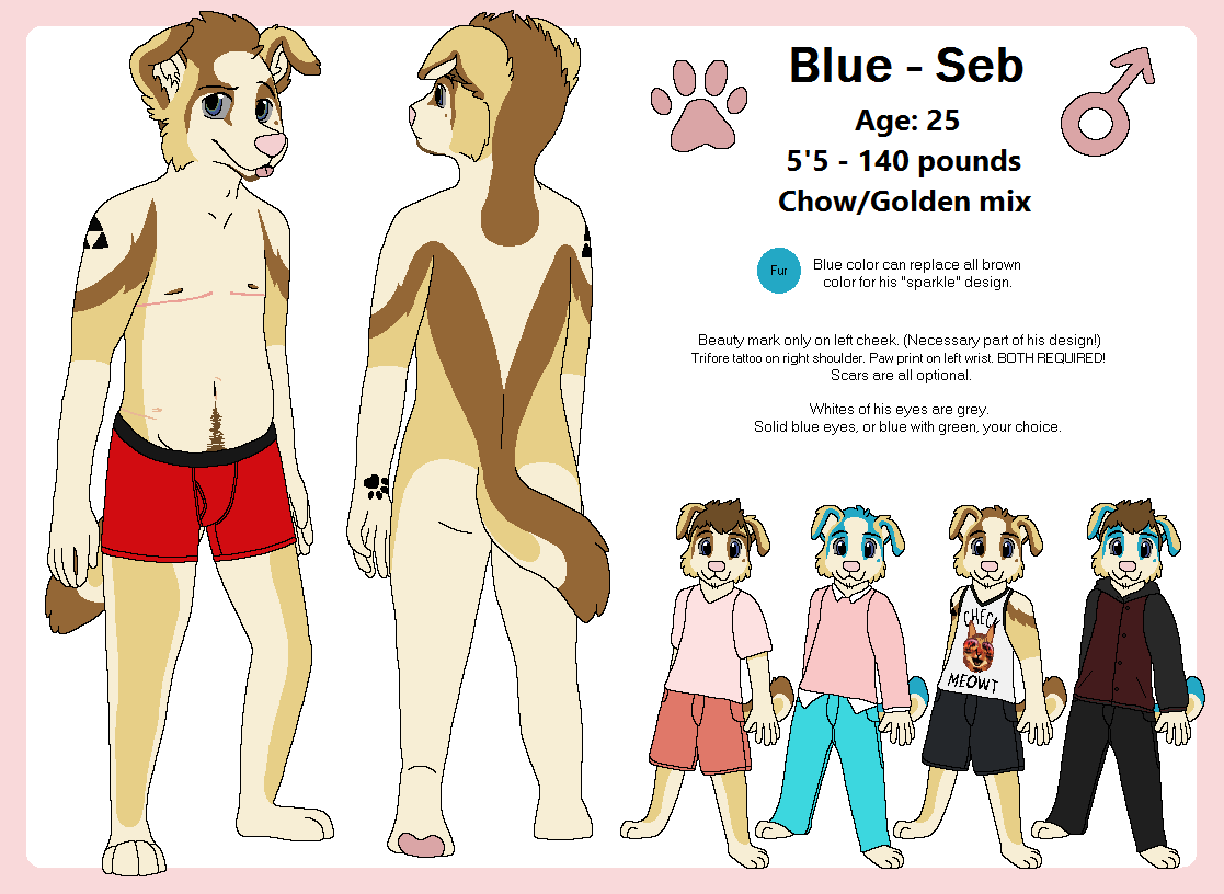 Blue Anthro Ref (Update)