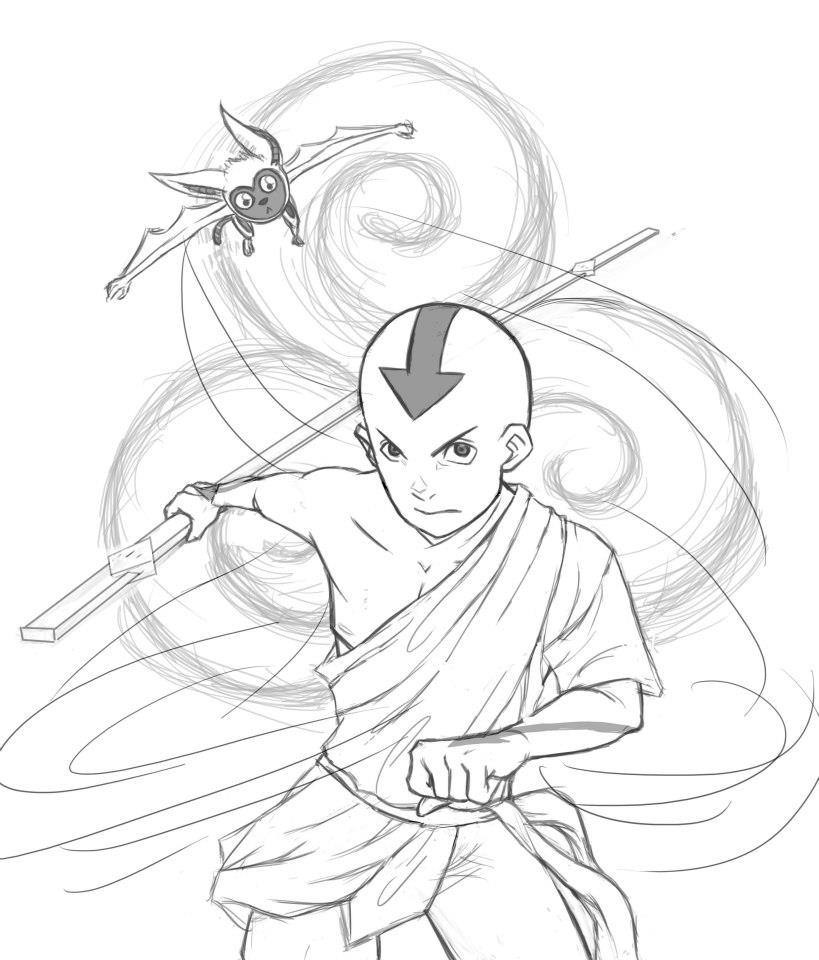 ATLA - Aang and Momo