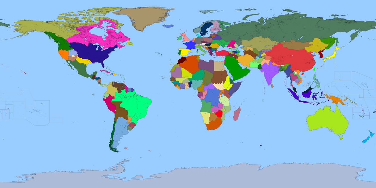 Altered World Map A personal alternate history map - alt. version 2 by LuanWorldbuilding ...
