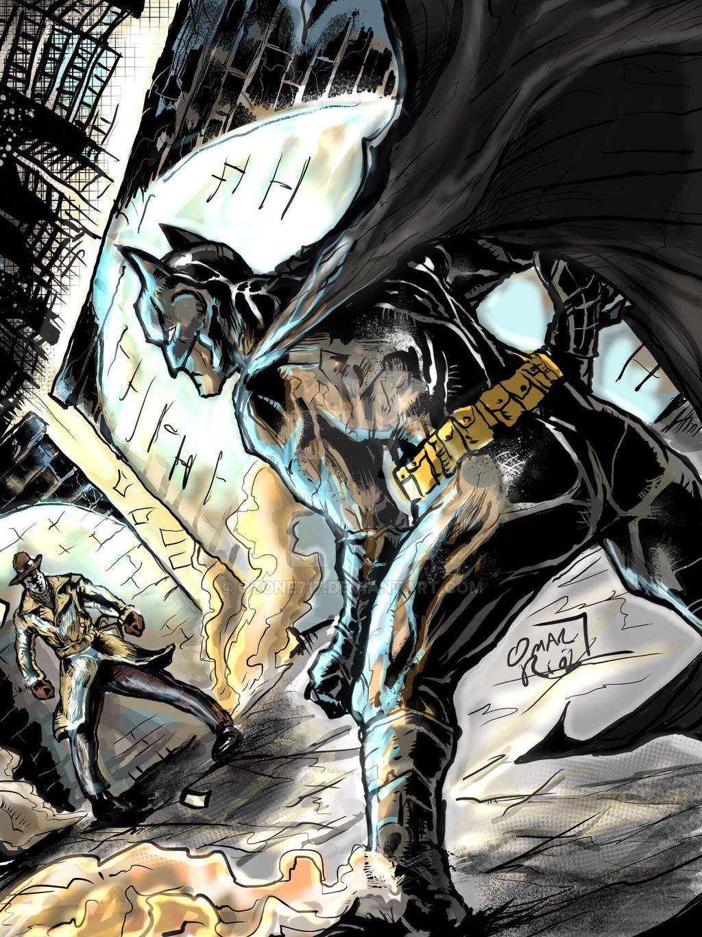 Batman vs Rorschach by ozone717 on DeviantArt