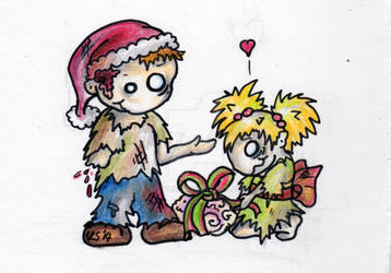 Zombie Christmas Card Design 4/4