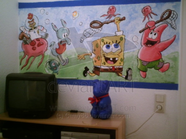 Spongebob Wall Painting