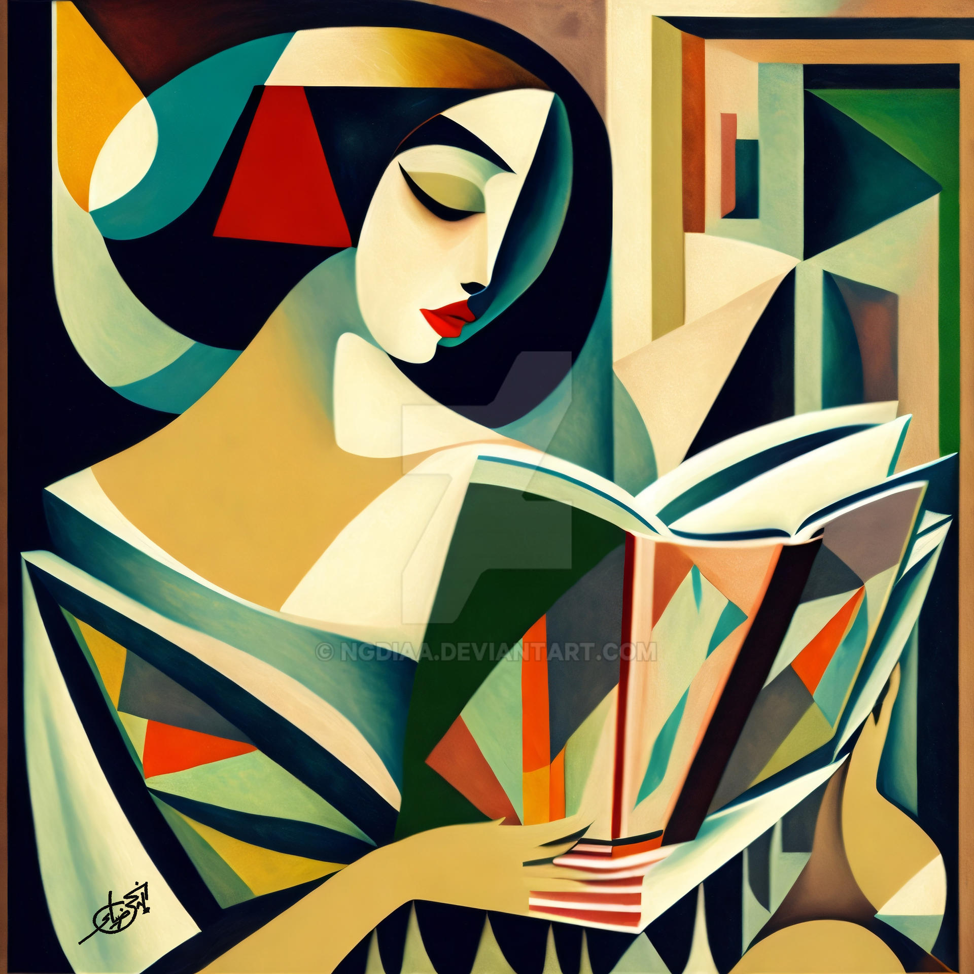 Abstract, Cubism Design (Digital Painting) by ngdiaa on DeviantArt