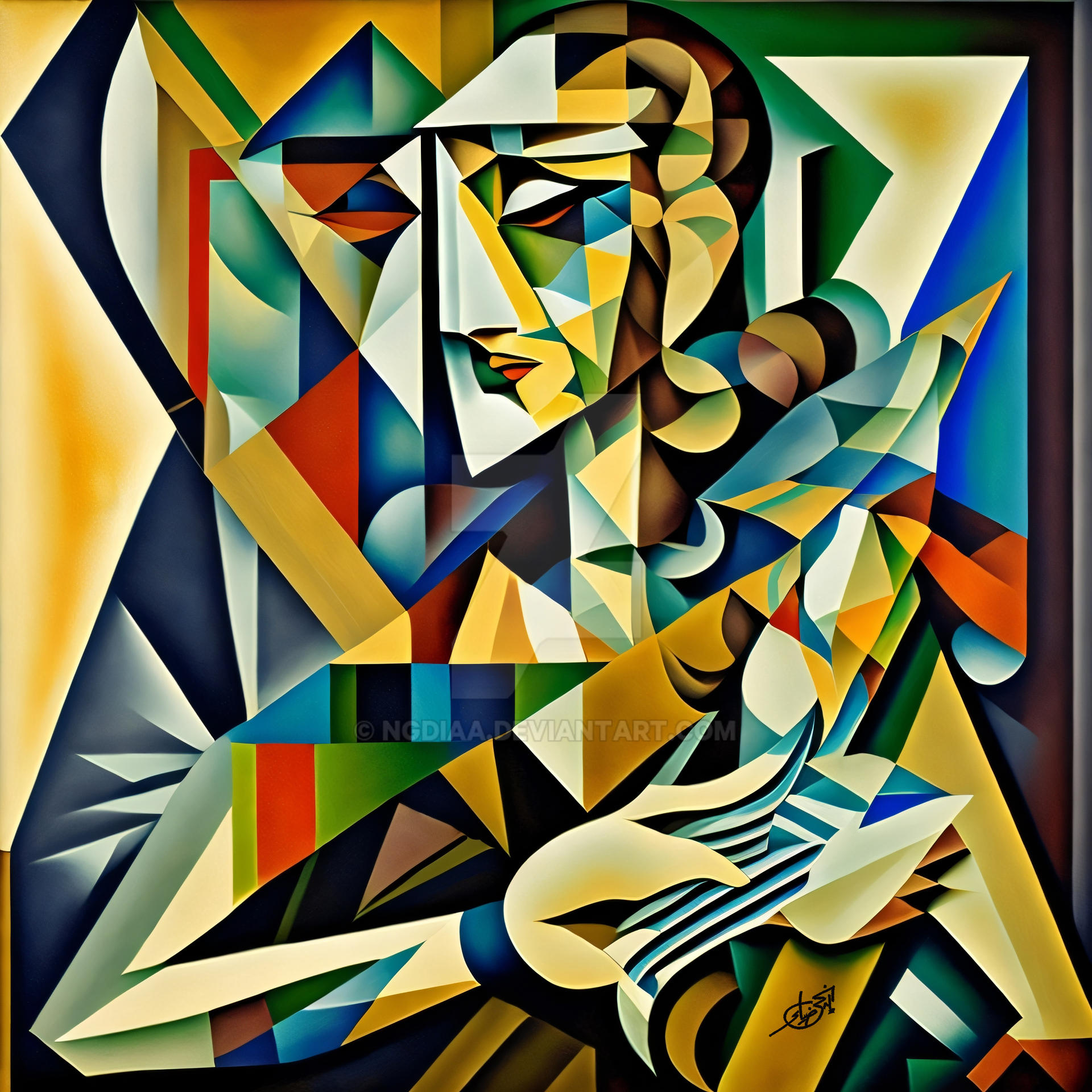 Abstract, Cubism Design (Digital Painting) by ngdiaa on DeviantArt