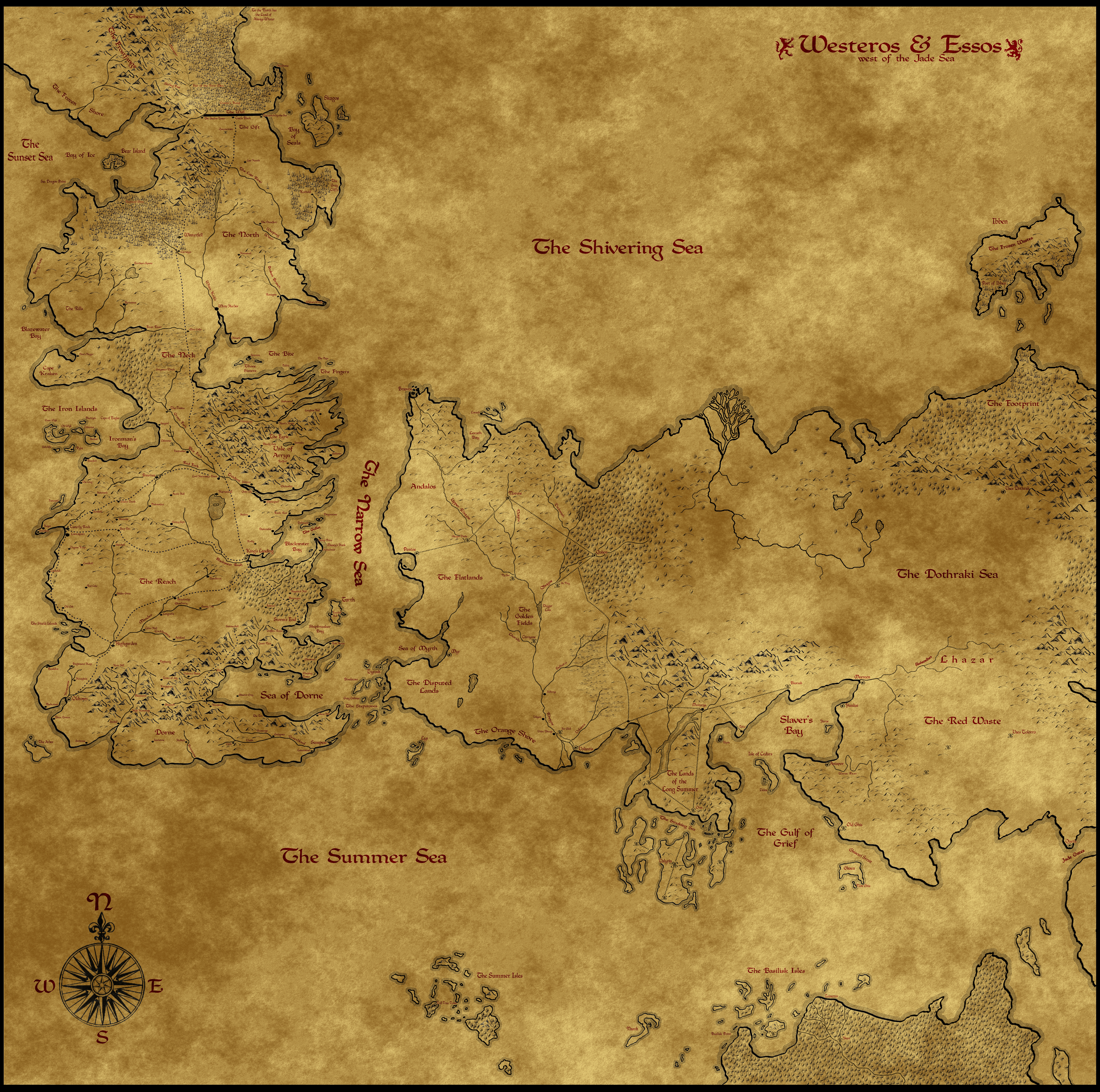 Map of Westeros, Essos, Sothoros v2.0