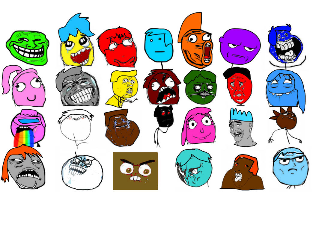 Supportive Rage Face Rage Comic Faces With Colored Characters by CrashTheCrazyPuppet on ...