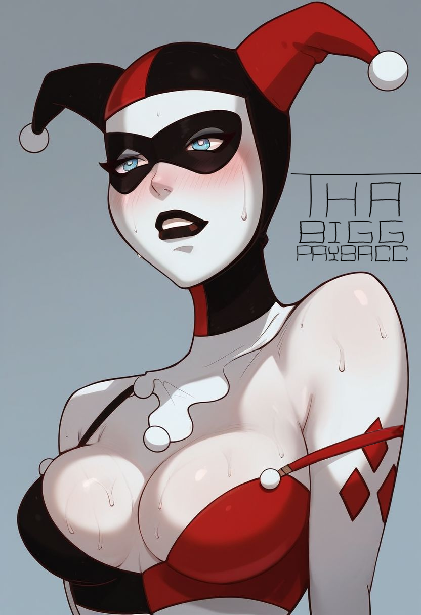 Harley Quinn's slipping bra strap