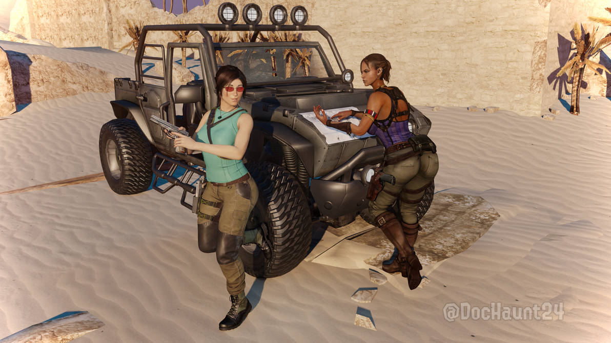 [TR/RE] Lara Croft and Sheva Alomar on the Job