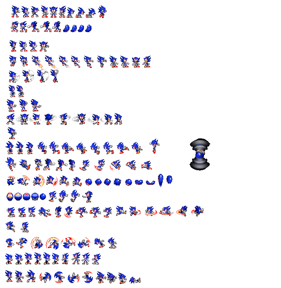 Multiverse Fleetway Super Sonic - sprite sheet by Swagboy567 on DeviantArt