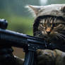 Animals at war - cat soldier