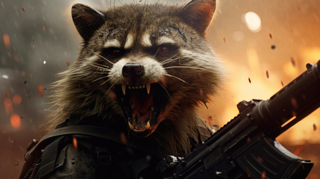 Weaponized Raccoon Animals at war - raccoon soldier by BattlefieldAI on DeviantArt