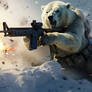Animals at war - polar bear soldier
