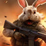 Animals at war - rabbit soldier