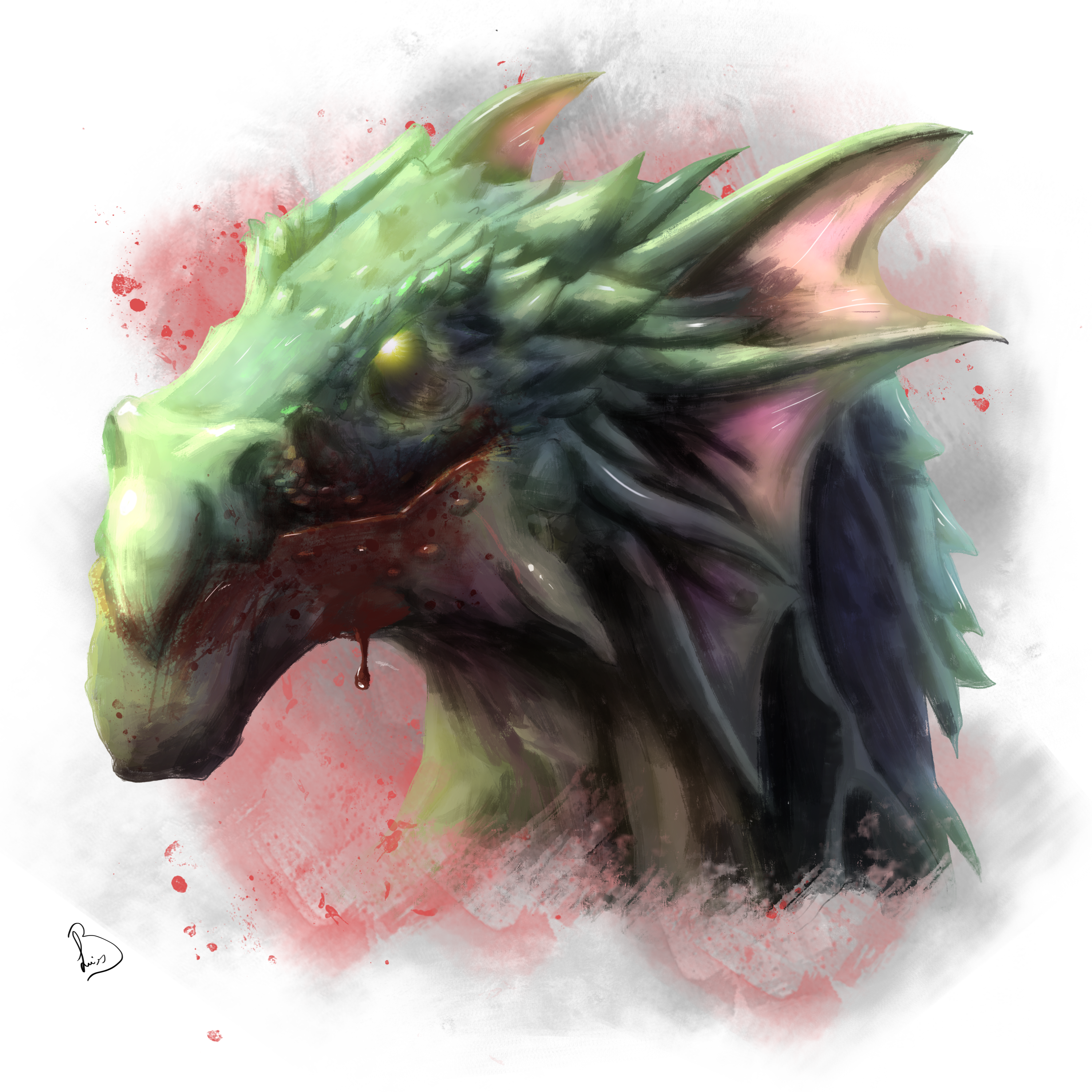 Dragon Face Study by LuisBentoArt on DeviantArt