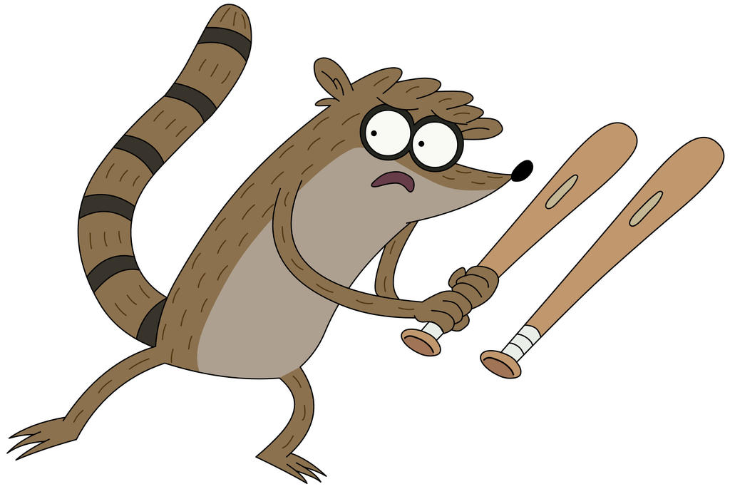 Rigby Defends by PoJieNie on DeviantArt