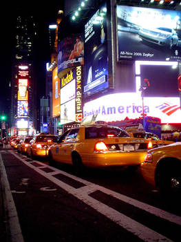 Times Square - Lights and Cabs