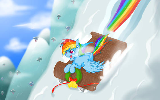 Rainbow Dash on the Cristmas'day