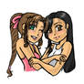 Aerith and Tifa doodle