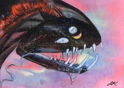 Black Dragonfish ACEO