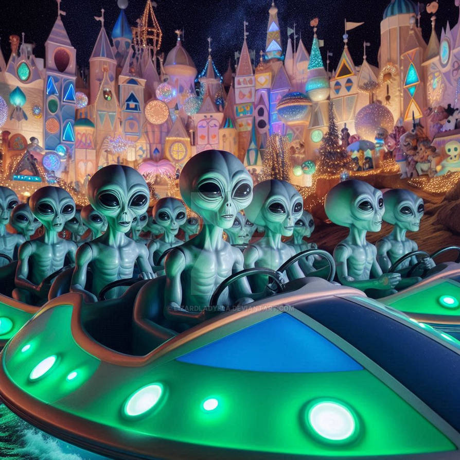 Alien vacation at Disney World by Lizardladyfla on DeviantArt