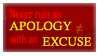 Apology and Excuse Stamp