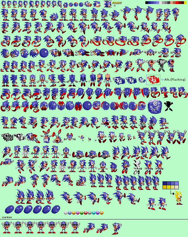Sonic Expanded Sprite Sheet version 2 by TheTrainMaster08 on DeviantArt