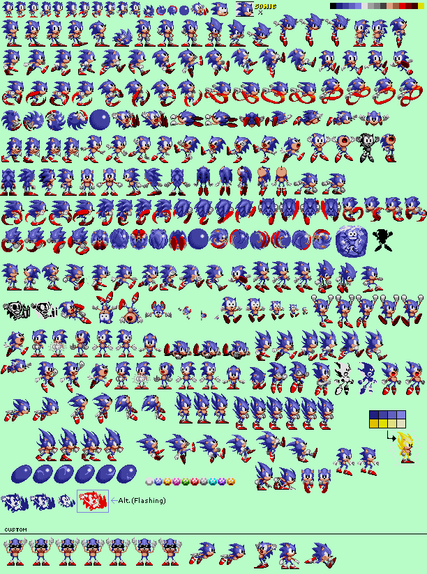 Sonic Expanded Sprite Sheet Version 3 by TheTrainMaster08 on DeviantArt
