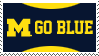 M Go Blue Stamp