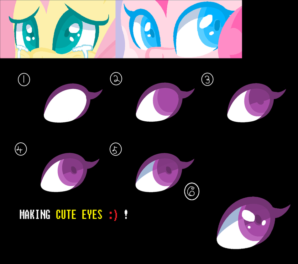 MLP HOW I MAKE CHIBI CUTE EYES :) by HuiRou on DeviantArt.