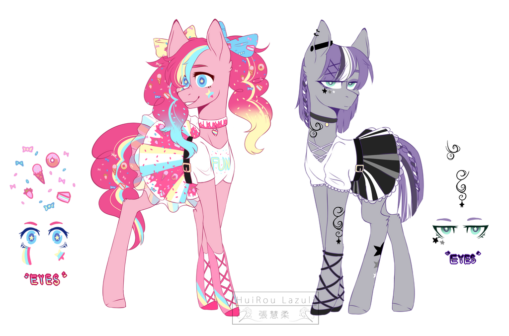 Rockstar AU Pinkie pie and Maud pie