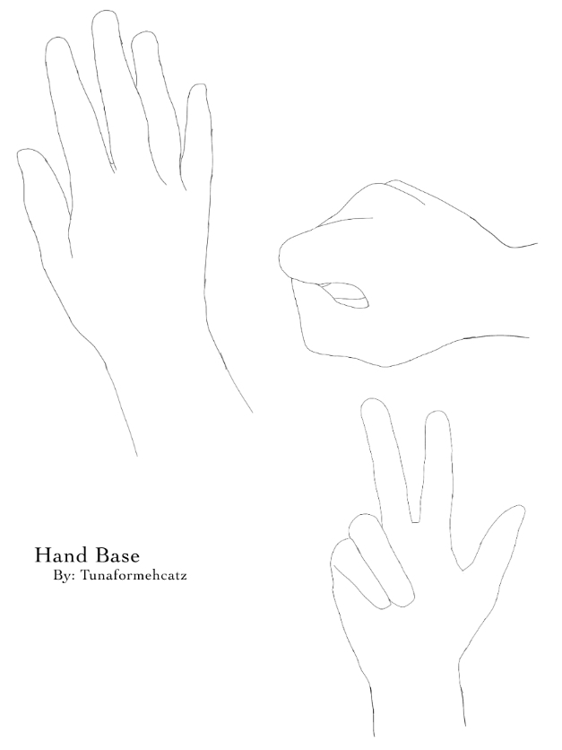 Hand Bases - Set 1 by Tunaformehcatz on DeviantArt