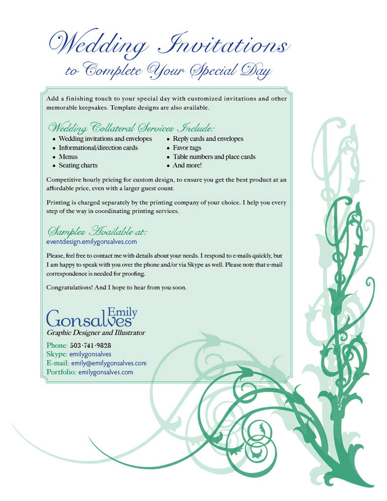 Wedding Collateral Services