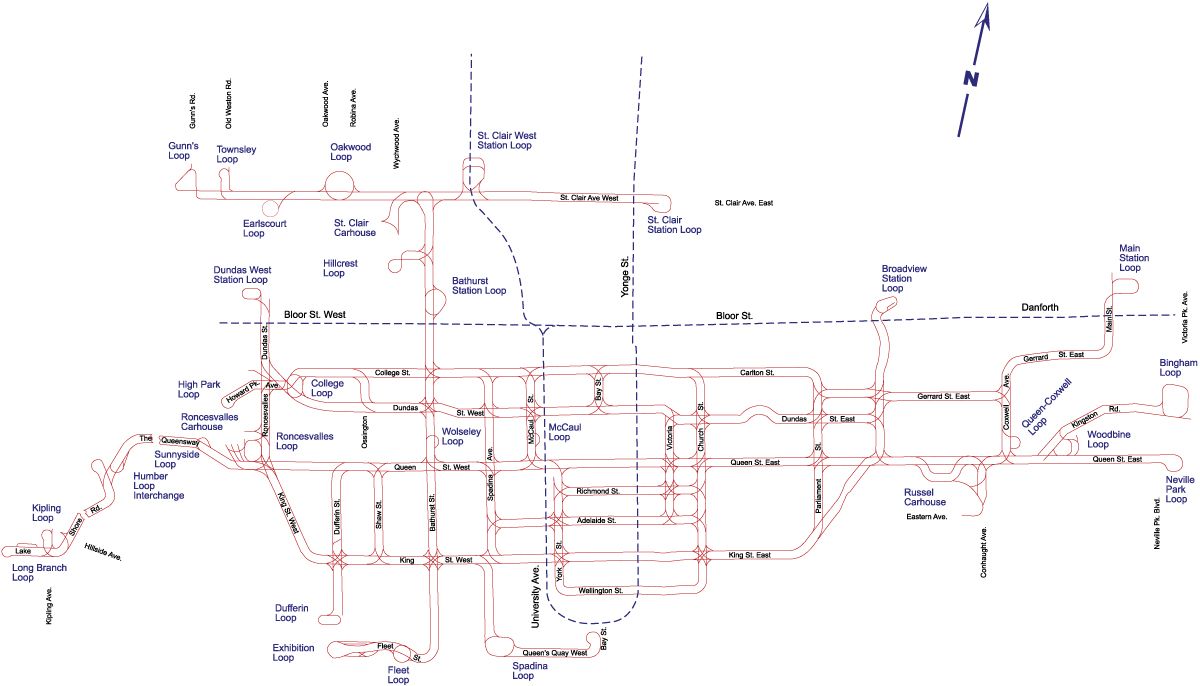 TTC Surface Route Map