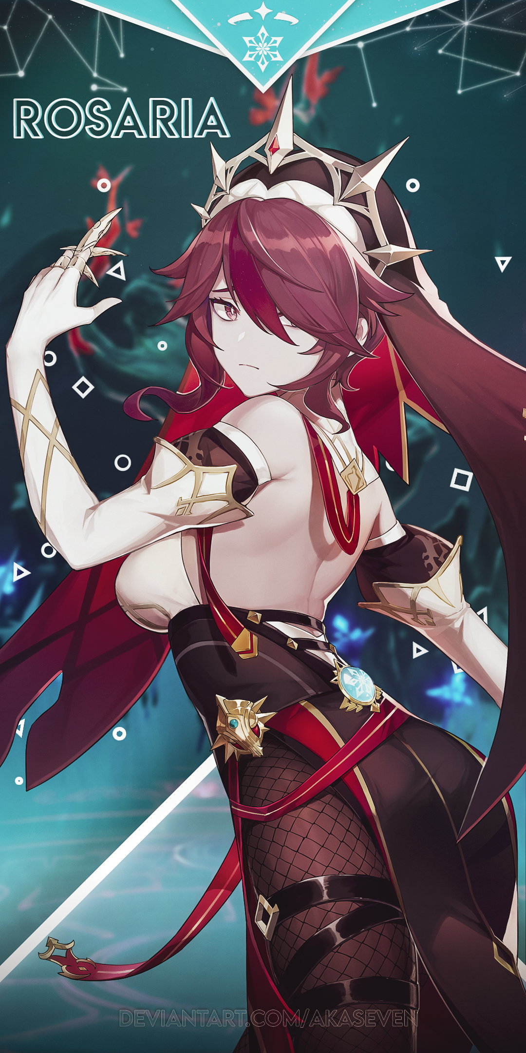 Genshin Impact Mobile Wallpaper Rosaria By Akaseven On Deviantart