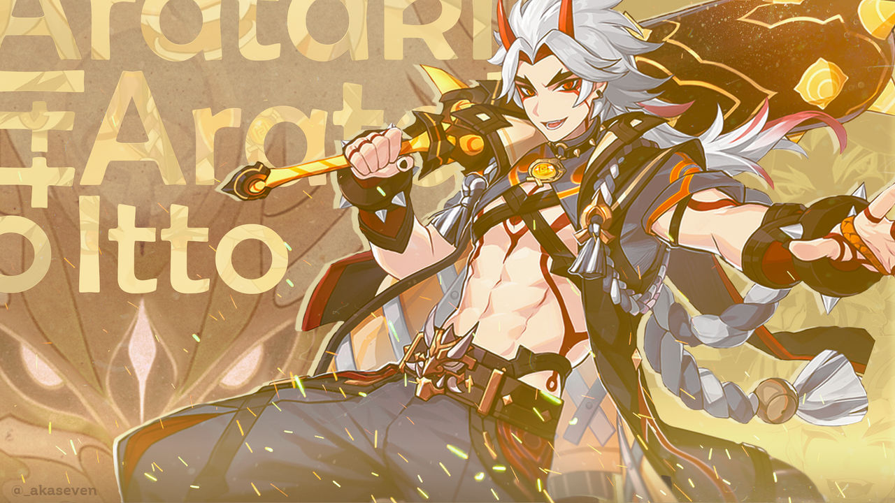 Wallpaper Desktop - Itto Genshin Impact by AKASeven on DeviantArt