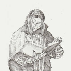 Fanart: Frankenstein's Creature is Reading
