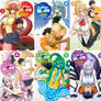 Monster Musume Volumes 1-6 covers